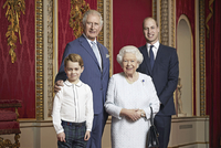 Královna Alžběta II. a následovníci britského trůnu.