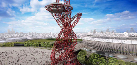 Brzká budoucnost. ArcelorMittal Orbit v Londýně (vedle olympijského stadionu).