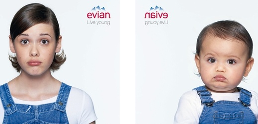 Reklama vody Evian od agentury BETC.