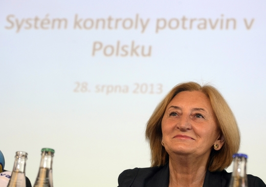 Náměstkyně polského ministerstva zemědělství a rozvoje venkova Zofia Szalczyková vystoupila 28. srpna v Praze na tiskové konferenci na téma kvalita polských potravin.