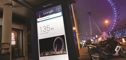 Outdoorová reklama společnosti Google ukazuje, jak vysoké je Londýnské oko.