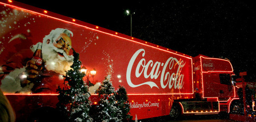 Coca-cola vánoční kamion.