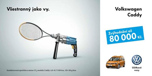 Reklama na Volkswagen Caddy.