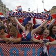 Chorvatští fanoušci vyšli do ulic slavit.
