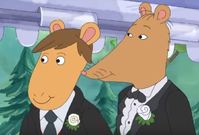 Svatba gay páru v animovaném seriálu Arthur.