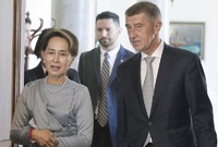 Andrej Babiš jednal v Praze s vůdkyní Myanmaru Su Ťij.
