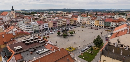 Velké náměstí v Kroměříži. 