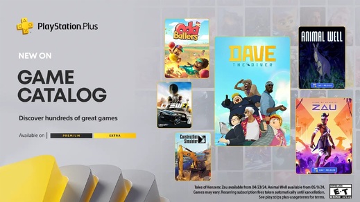 Nabídka her v PS Plus Extra a Premium na duben je nyní k dispozici